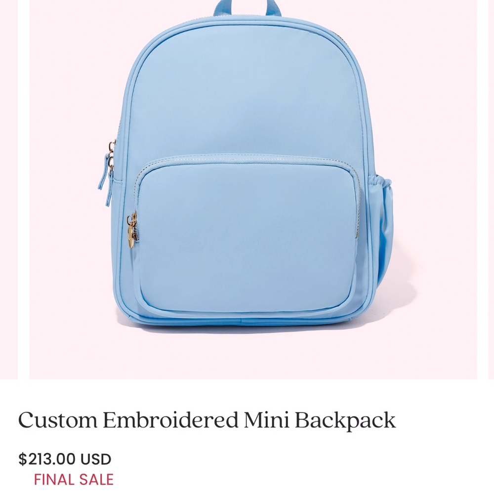 Light Blue Mini Backpack